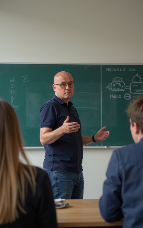 Jan van der Meer tijdens een training